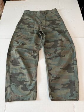 GAP Wide Leg Camo Utility Pants - Olive Green & Dark Green